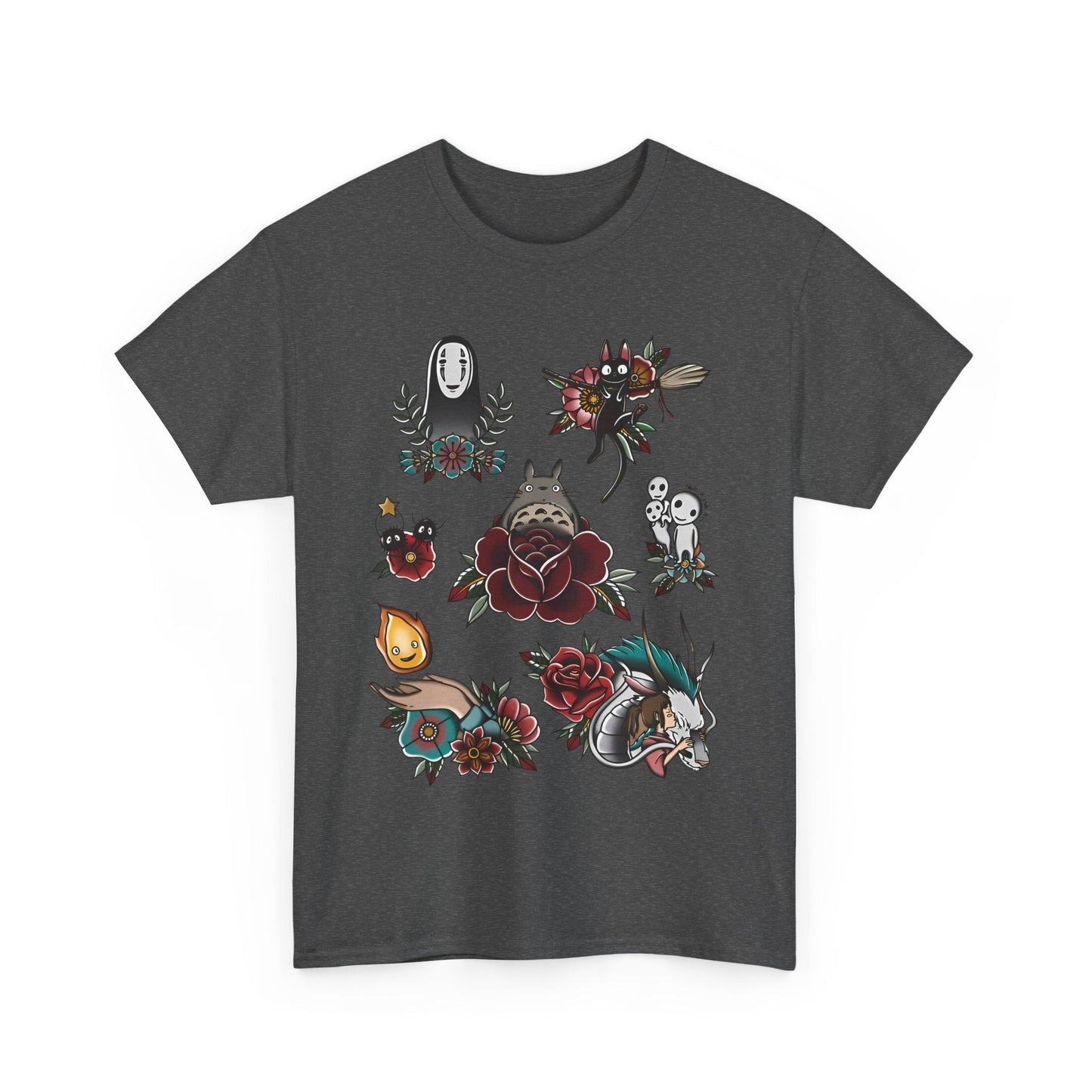 Studio Ghibli Characters T-Shirt – 100% Cotton Anime Tee Featuring Iconic Ghibli Designs