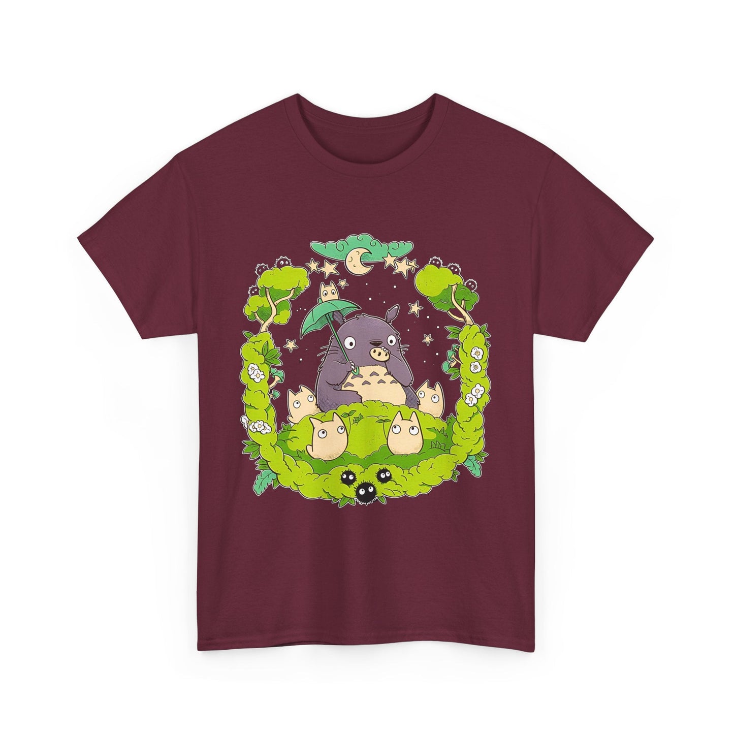 Totoro Forest Magic T-Shirt – 100% Cotton Studio Ghibli Anime Tee Inspired by My Neighbor Totoro