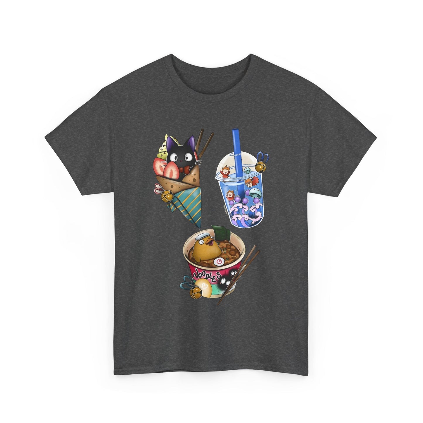 Studio Ghibli Food T-Shirt – 100% Cotton Anime Tee with Iconic Ghibli Dishes