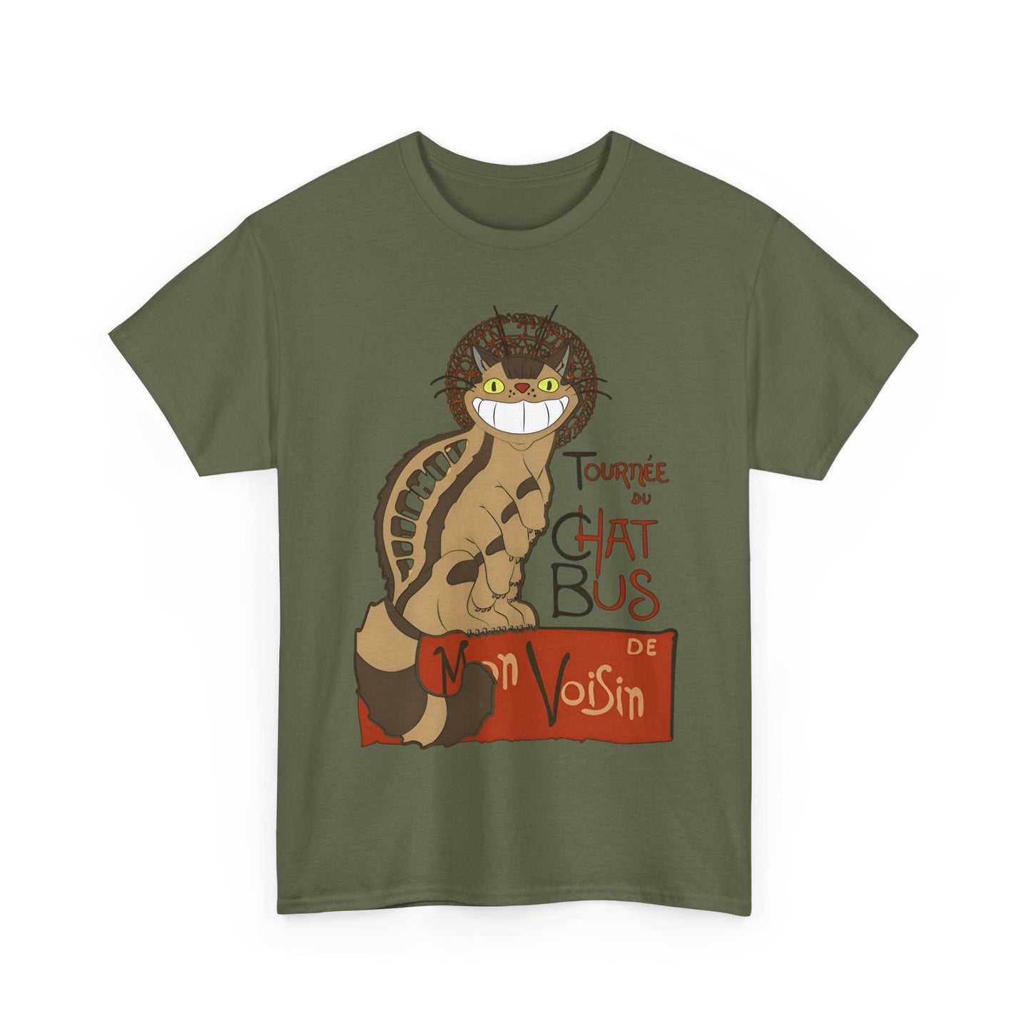 Catbus Studio Ghibli T-Shirt – 100% Cotton My Neighbor Totoro Tee for Anime Fans