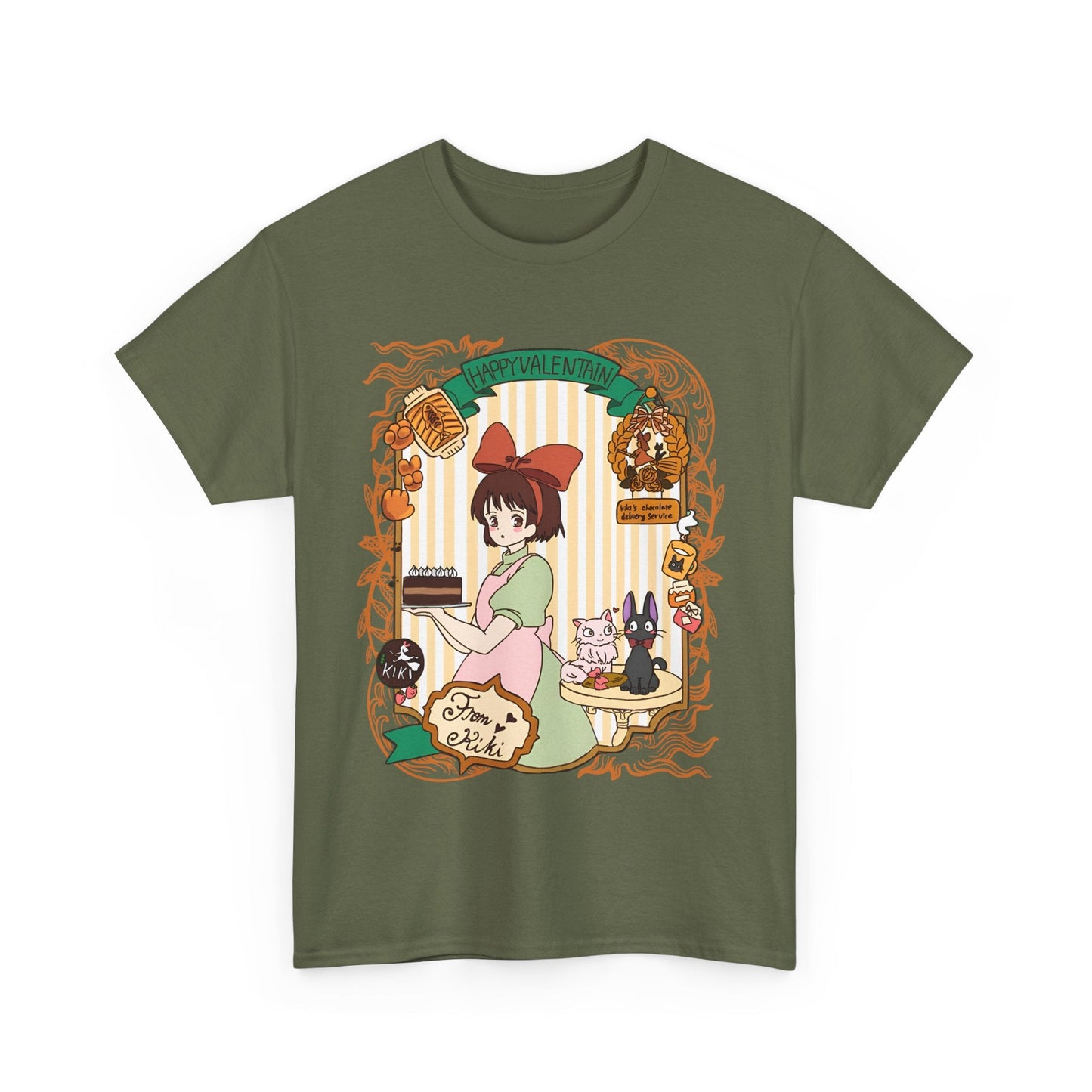 Kiki Happy Studio Ghibli T-Shirt – 100% Cotton Kiki’s Delivery Service Tee for Anime Fans