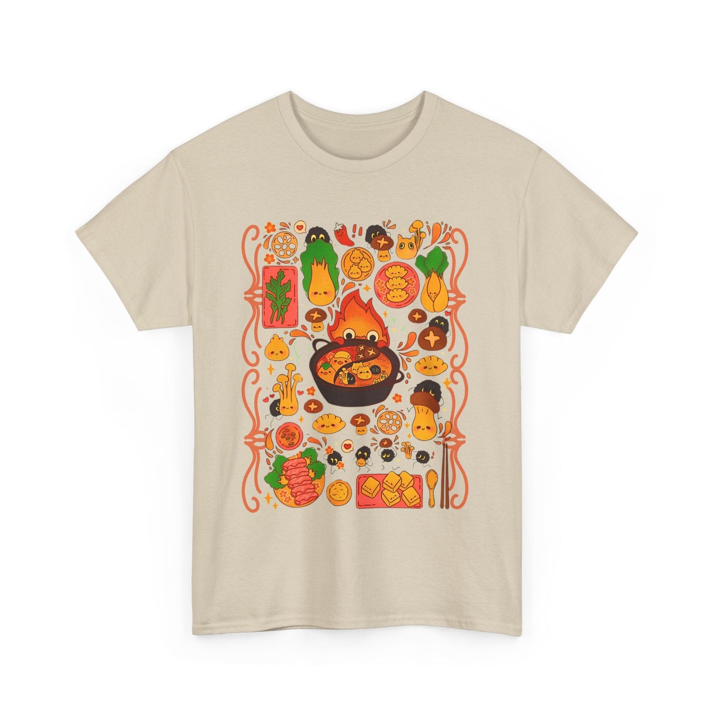 Calcifer Breakfast T-Shirt – 100% Cotton Studio Ghibli Shirt Inspired by Howl’s Moving Castle