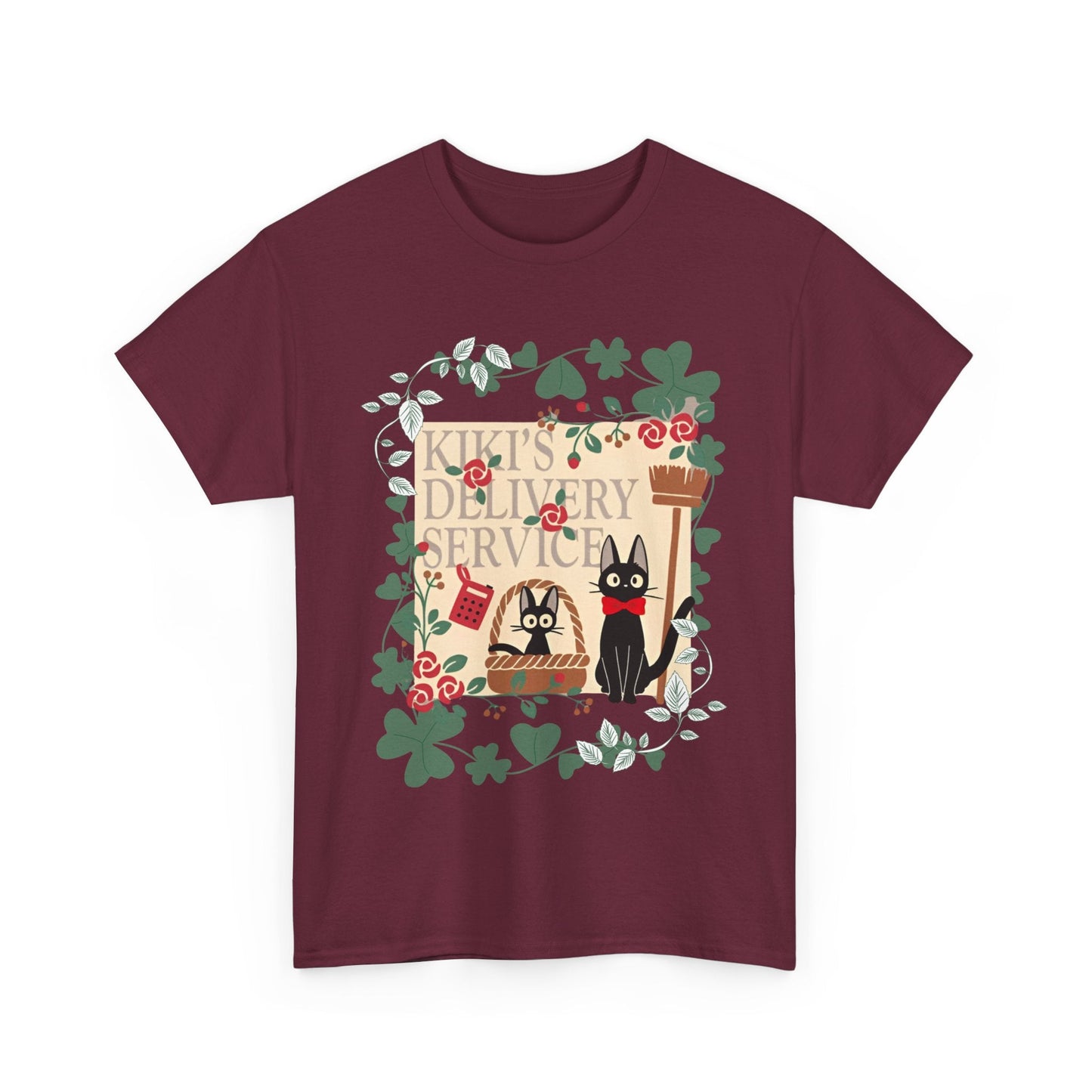 Kiki’s Delivery Service T-Shirt – 100% Cotton Studio Ghibli Tee Featuring Kiki and Jiji