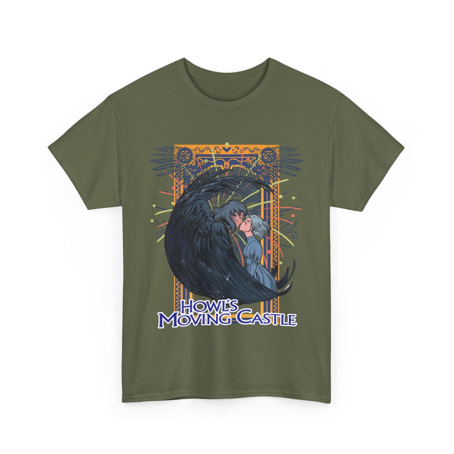 Howl’s Moving Castle T-Shirt – 100% Cotton Anime Tee | Studio Ghibli Fan Shirt