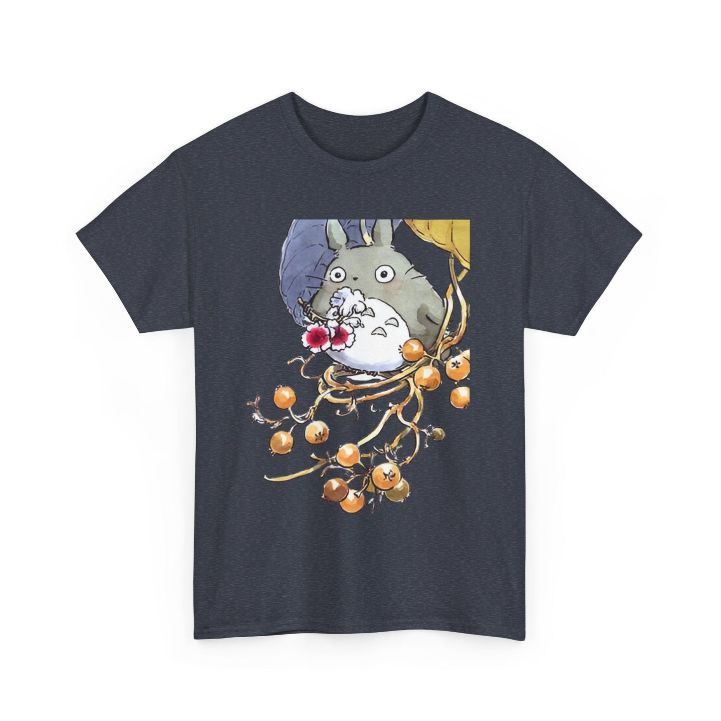 My Neighbor Totoro with Flowers T-Shirt – 100% Cotton Studio Ghibli Floral Tee