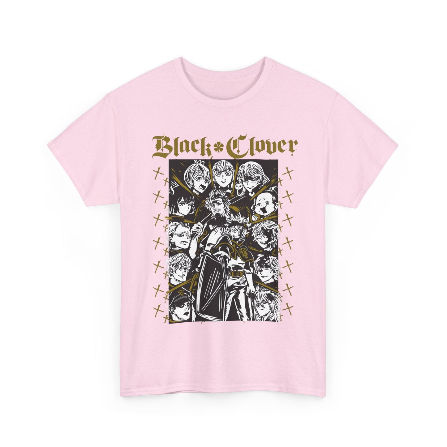 Black Clover Characters T-Shirt – 100% Cotton Anime Tee – Asta Yuno Noelle Shirt for Anime Fans