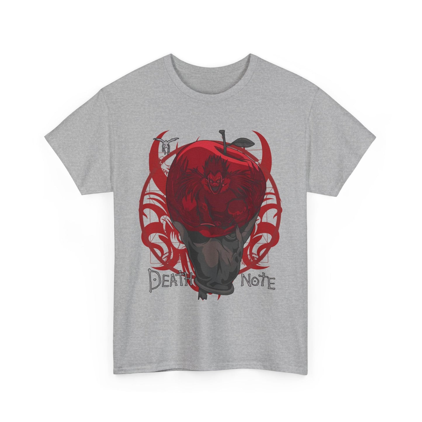 Death Note Apple T-Shirt – 100% Cotton Anime Tee Featuring Ryuk’s Iconic Red Apple