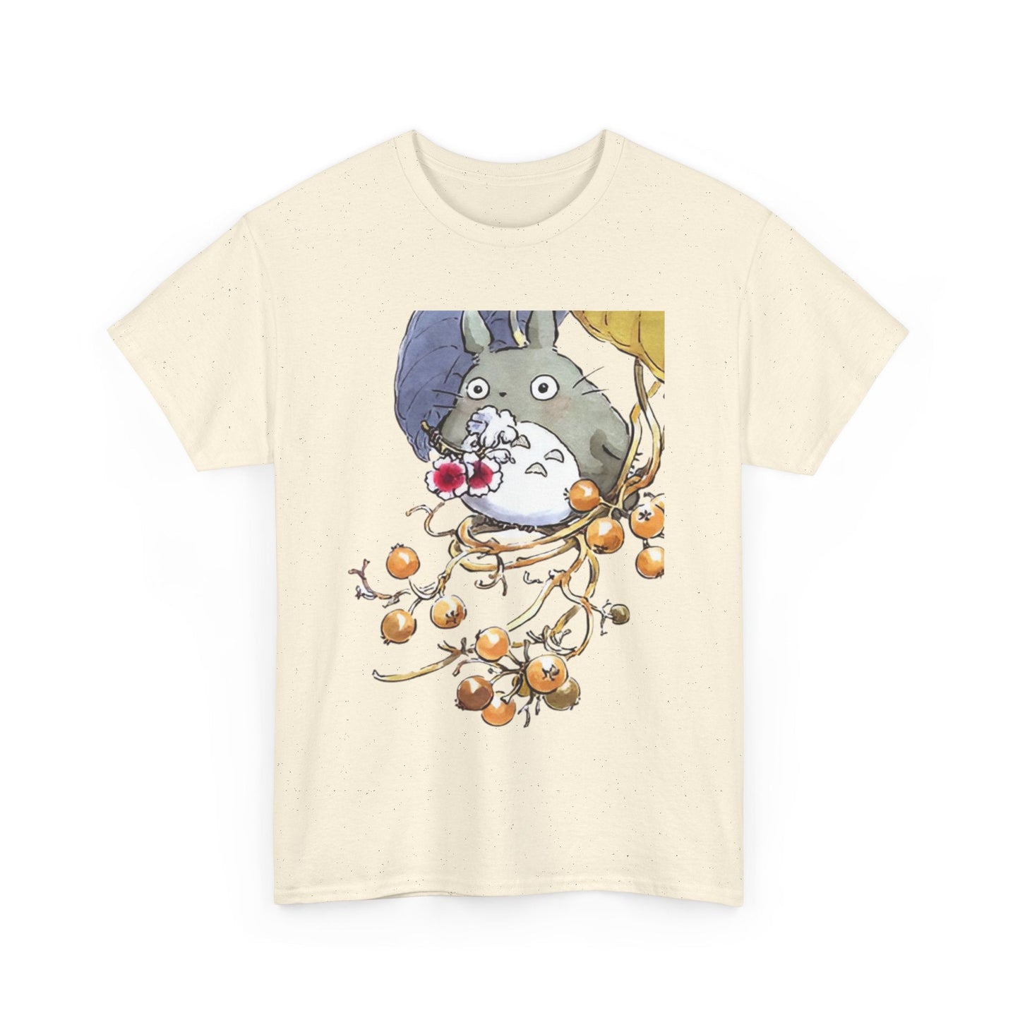 My Neighbor Totoro with Flowers T-Shirt – 100% Cotton Studio Ghibli Floral Tee