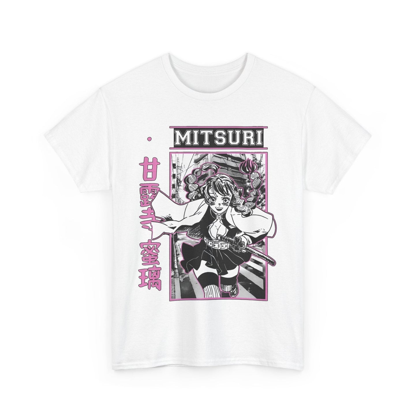 Mitsuri Kanroji T-Shirt – 100% Cotton Demon Slayer Love Hashira Anime Tee