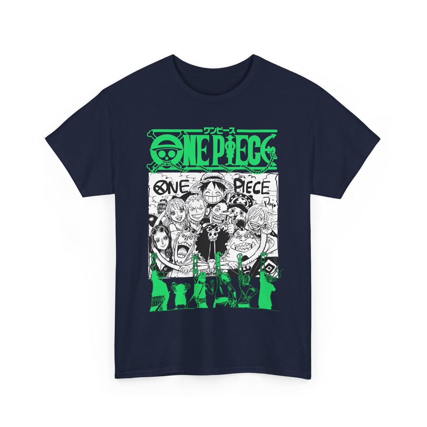 One Piece Characters T-Shirt – 100% Cotton Anime Shirt Featuring Straw Hat Crew