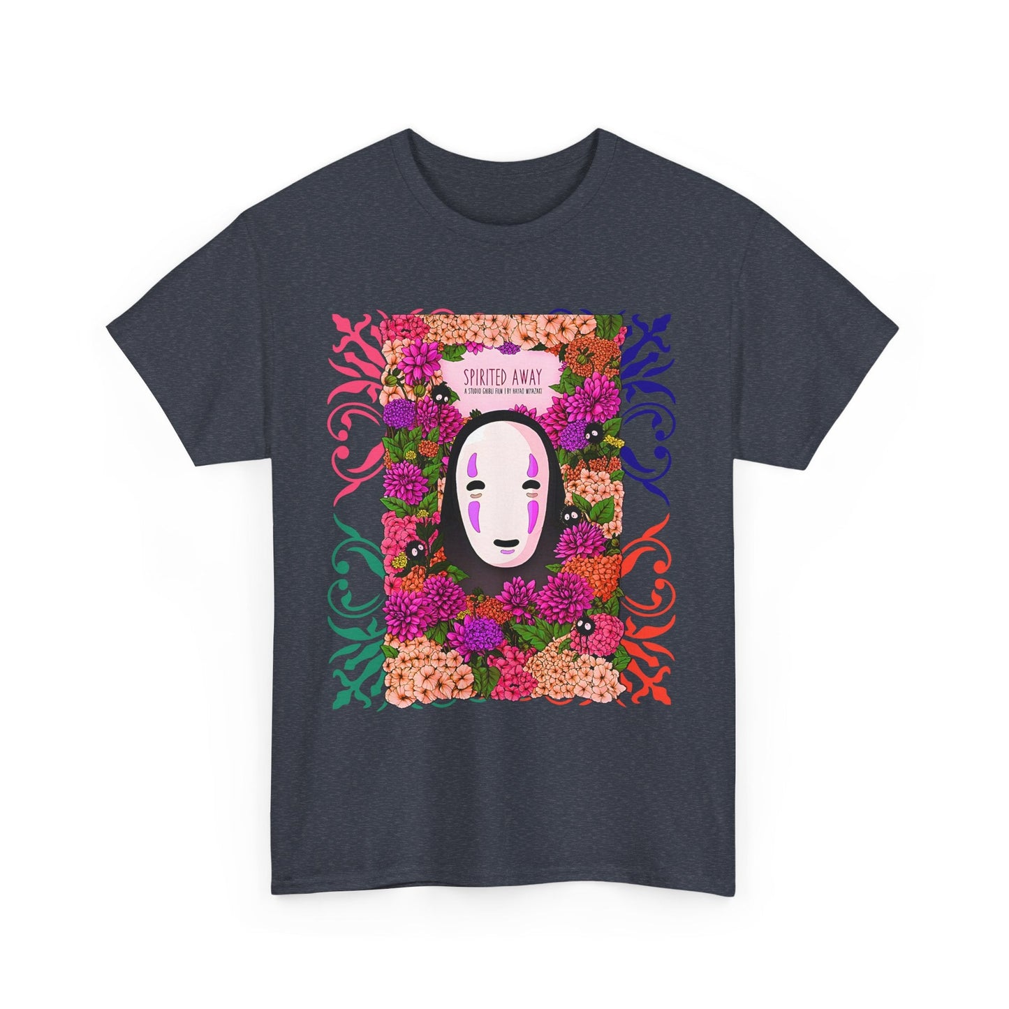 No Face Spirited Away T-Shirt – 100% Cotton Gildan 5000 | Studio Ghibli Anime Tee