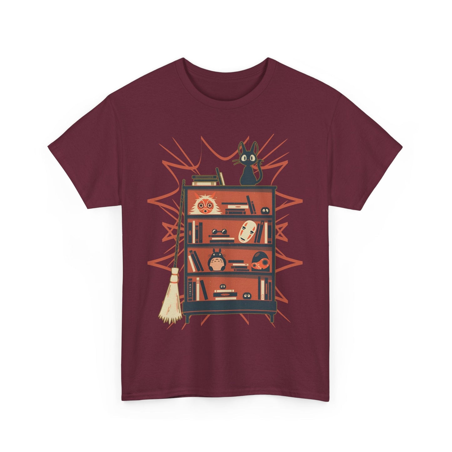 Jiji T-Shirt – 100% Cotton Gildan 5000 | Kiki's Delivery Service Studio Ghibli Cute Cat Tee