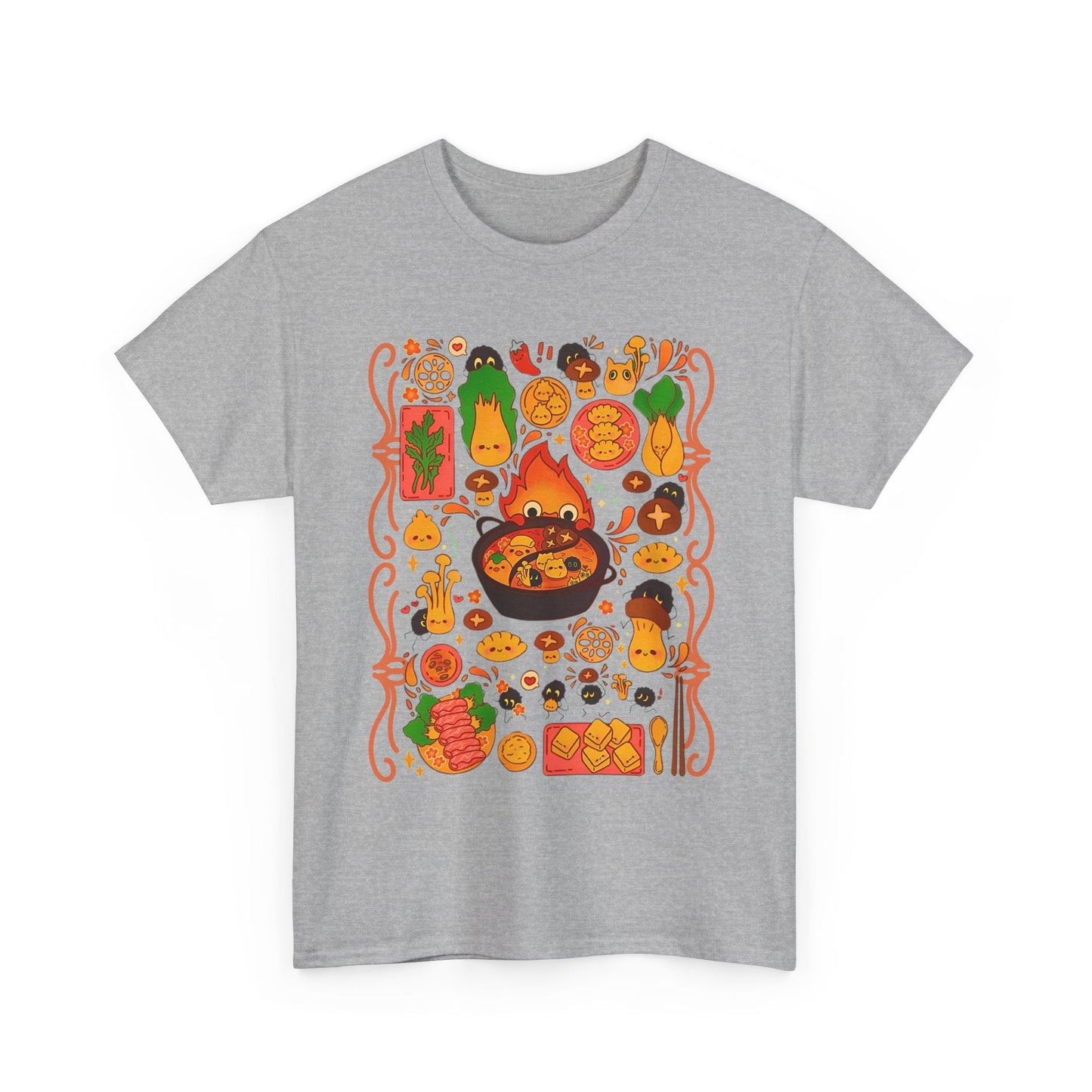 Calcifer Breakfast T-Shirt – 100% Cotton Studio Ghibli Shirt Inspired by Howl’s Moving Castle