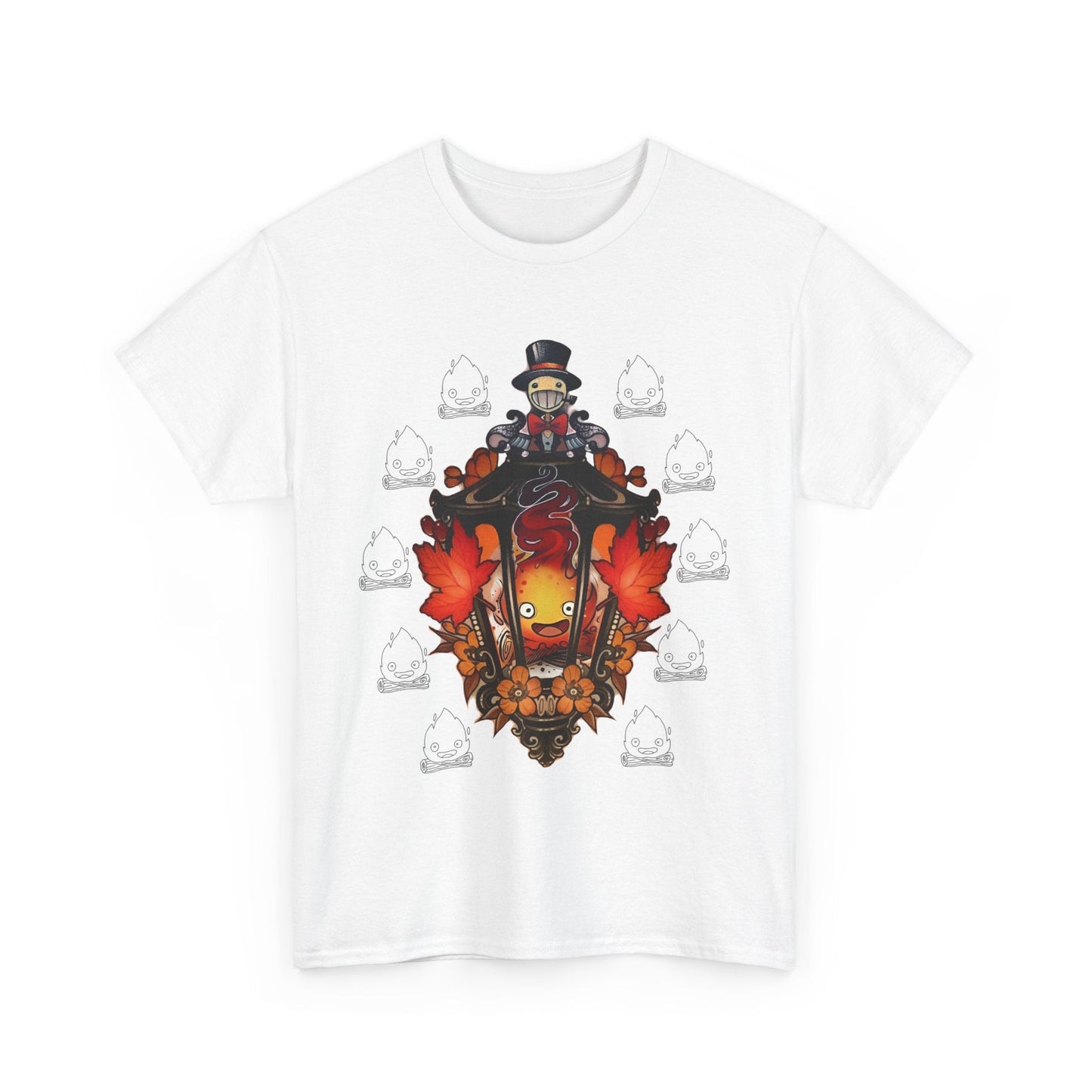 Calcifer T-Shirt – 100% Cotton "Howl's Moving Castle" Studio Ghibli Fire Demon Tee for Anime Fans
