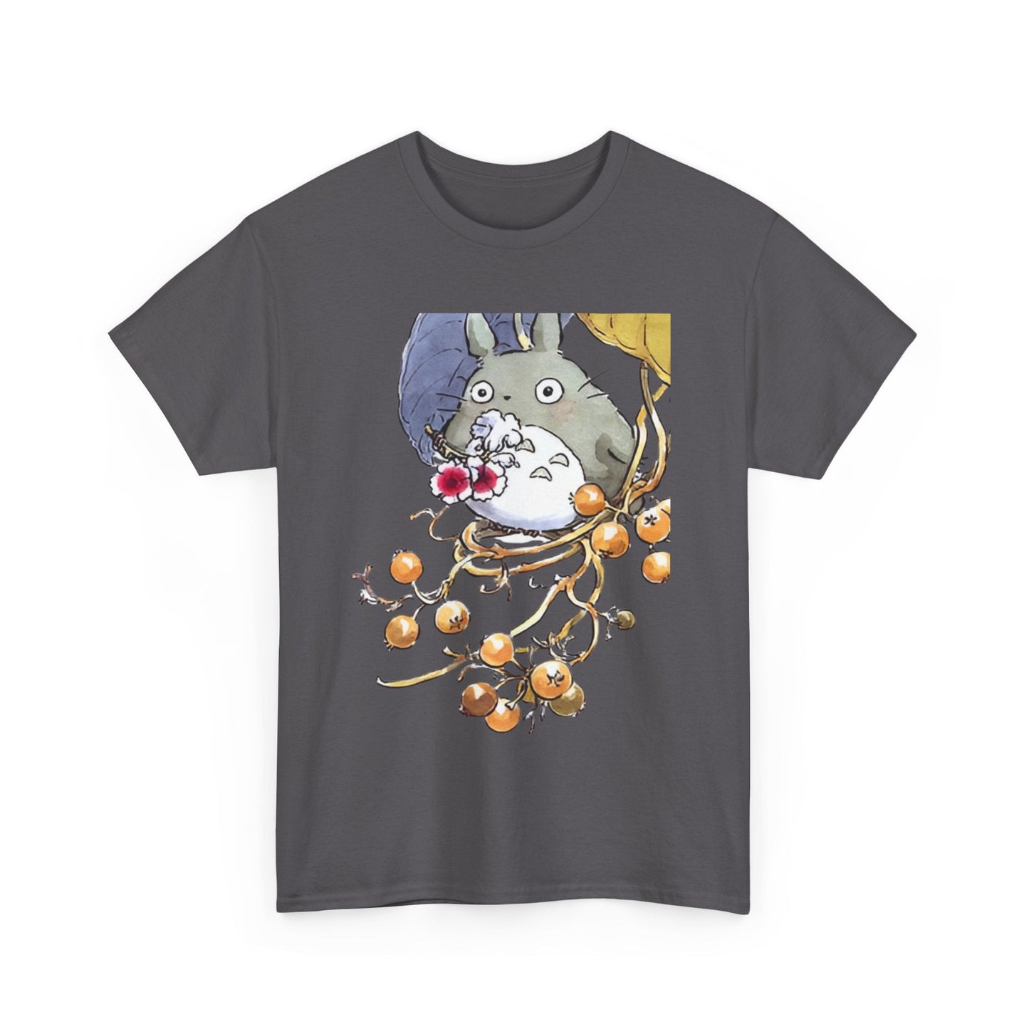 My Neighbor Totoro with Flowers T-Shirt – 100% Cotton Studio Ghibli Floral Tee