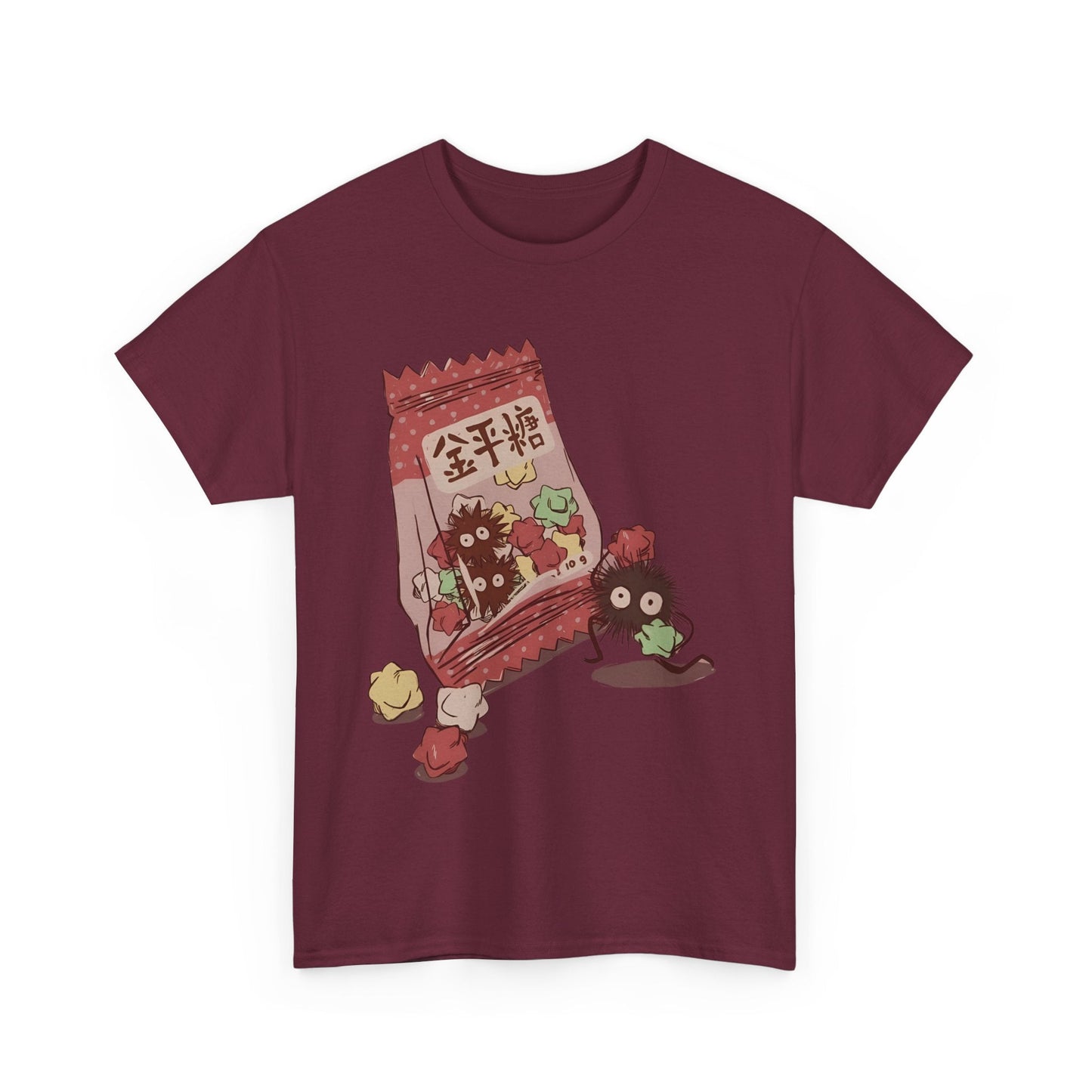 Soot Sprites Candy T-Shirt – 100% Cotton Cute Studio Ghibli Anime Tee