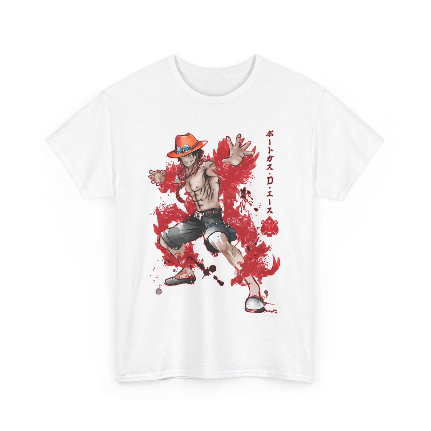 Portgas D. Ace One Piece T-Shirt – 100% Cotton Anime Tee for Fans