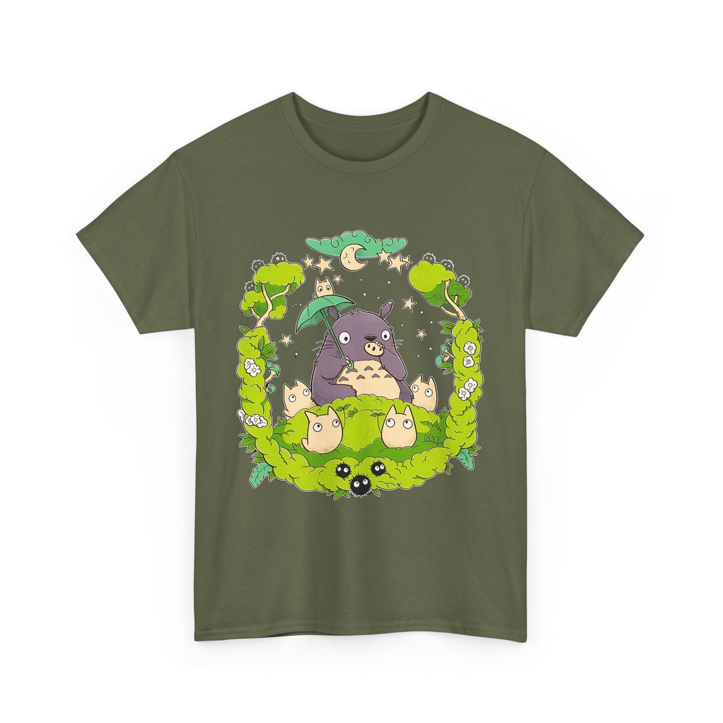 Totoro Forest Magic T-Shirt – 100% Cotton Studio Ghibli Anime Tee Inspired by My Neighbor Totoro