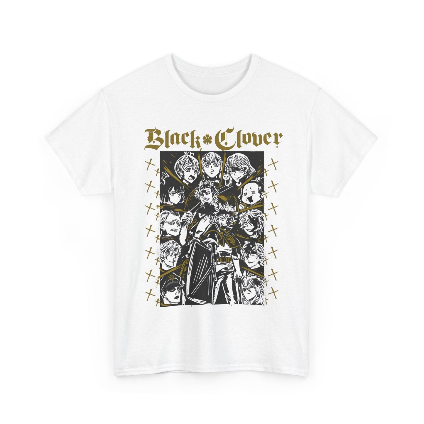 Black Clover Characters T-Shirt – 100% Cotton Anime Tee – Asta Yuno Noelle Shirt for Anime Fans