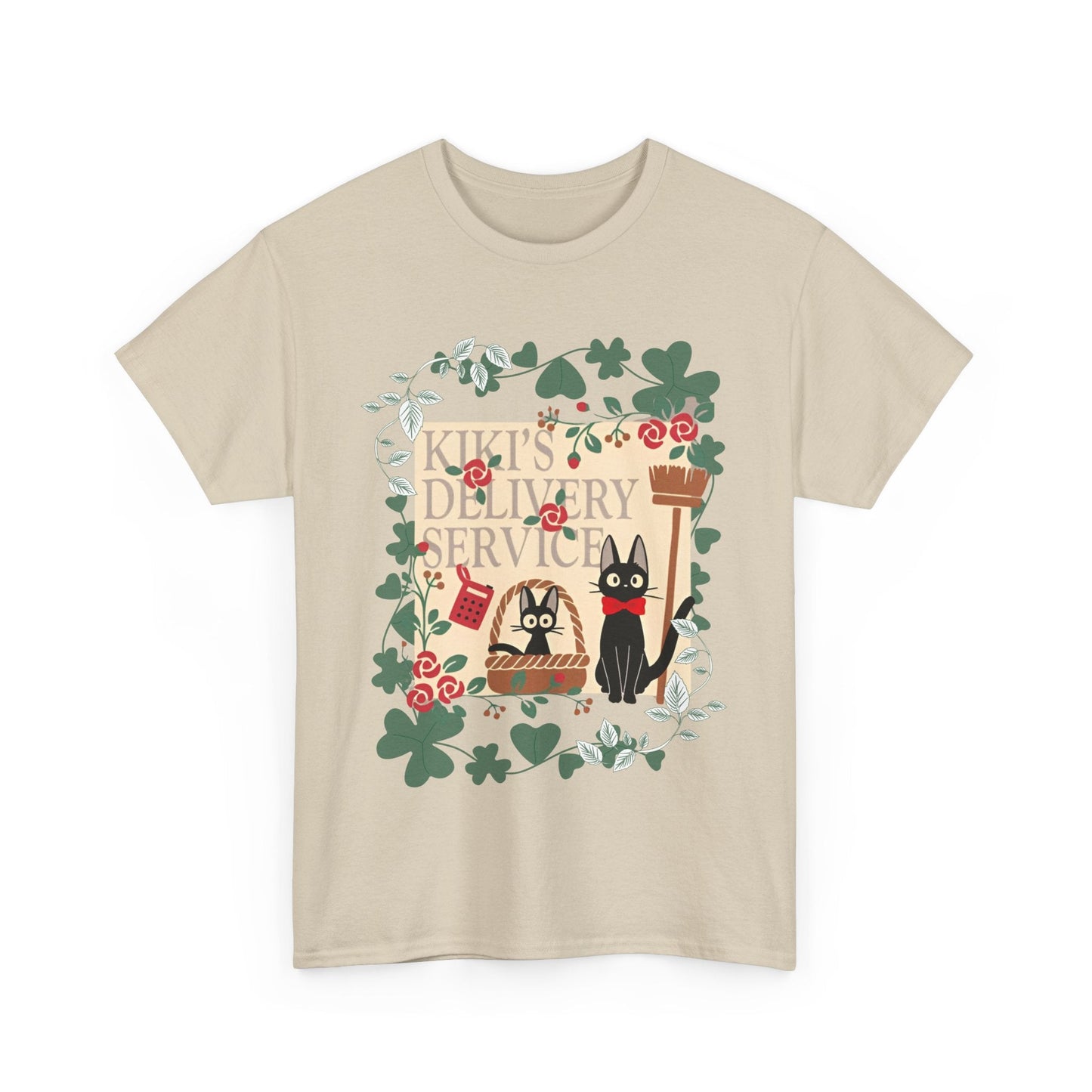 Kiki’s Delivery Service T-Shirt – 100% Cotton Studio Ghibli Tee Featuring Kiki and Jiji