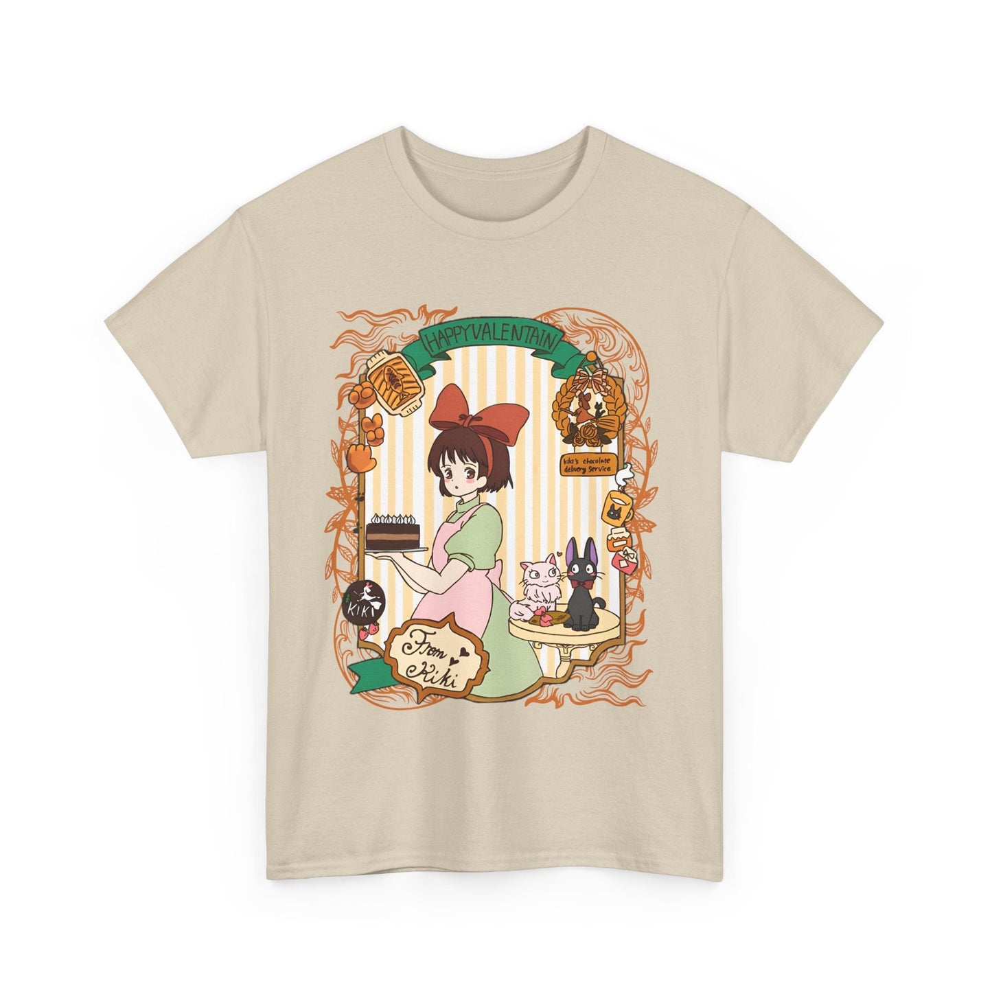 Kiki Happy Studio Ghibli T-Shirt – 100% Cotton Kiki’s Delivery Service Tee for Anime Fans
