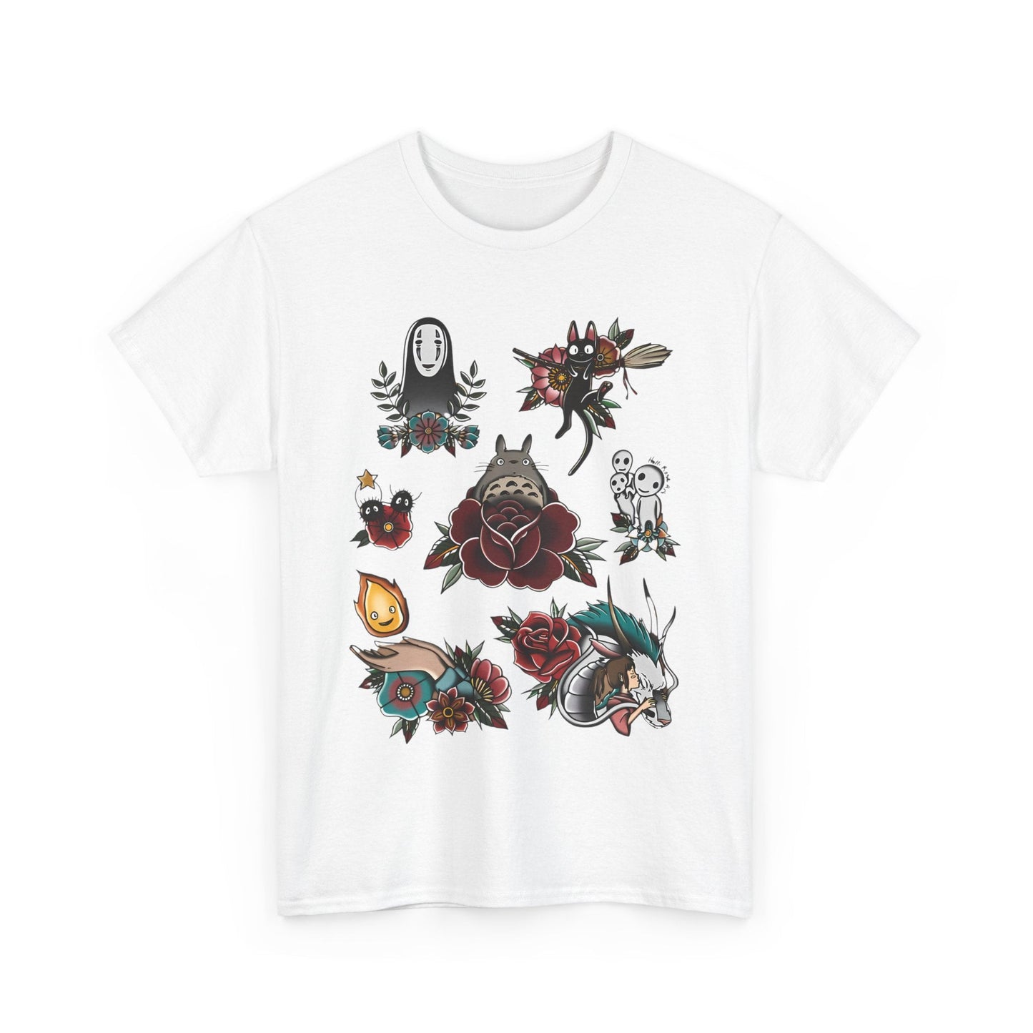 Studio Ghibli Characters T-Shirt – 100% Cotton Anime Tee Featuring Iconic Ghibli Designs