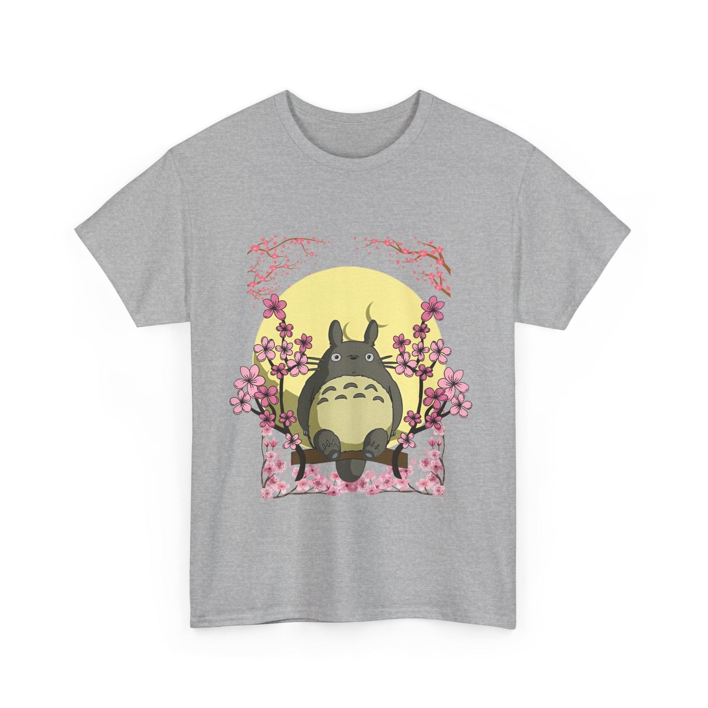 Totoro Sakura Moon T-Shirt – 100% Cotton Studio Ghibli Cherry Blossom Tee
