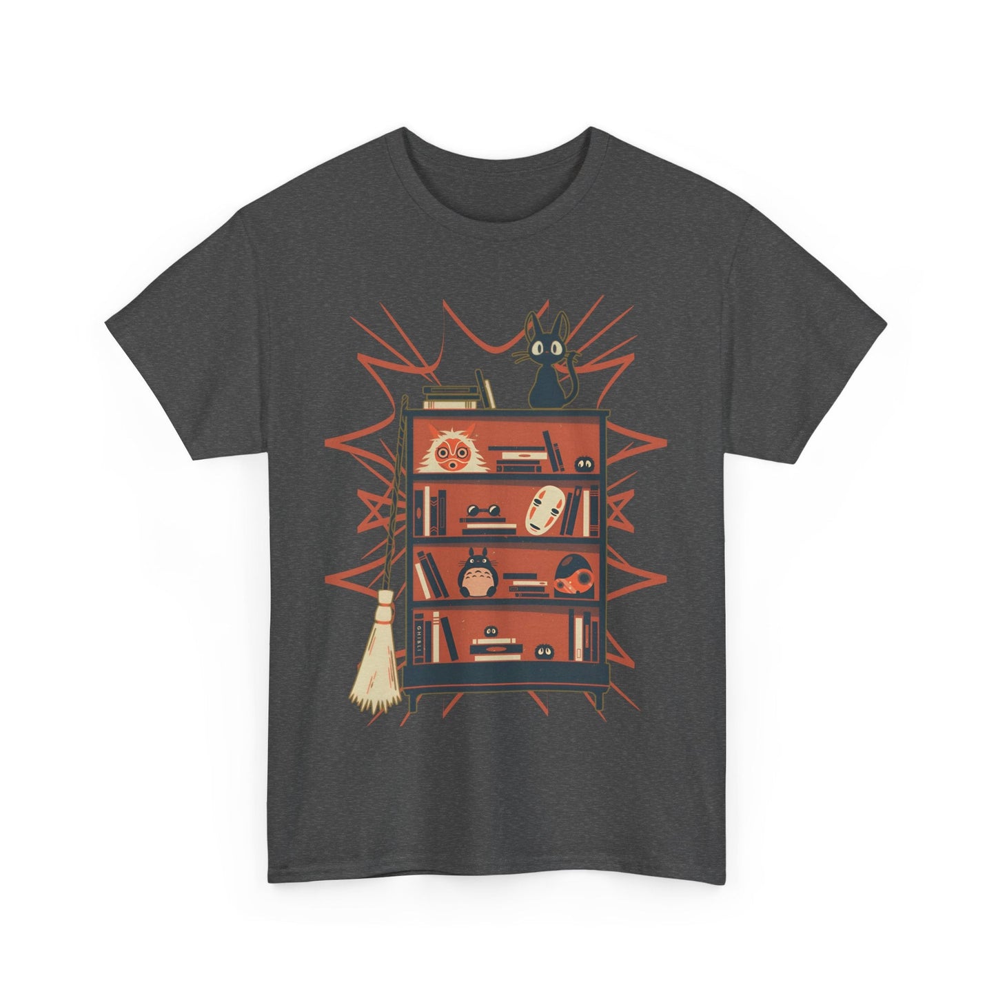 Jiji T-Shirt – 100% Cotton Gildan 5000 | Kiki's Delivery Service Studio Ghibli Cute Cat Tee