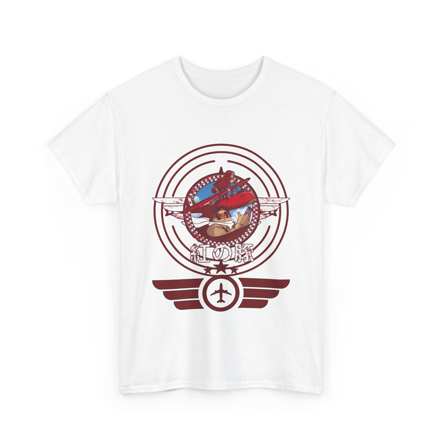 Porco Rosso Aviator T-Shirt – 100% Cotton Studio Ghibli Pilot Anime Tee
