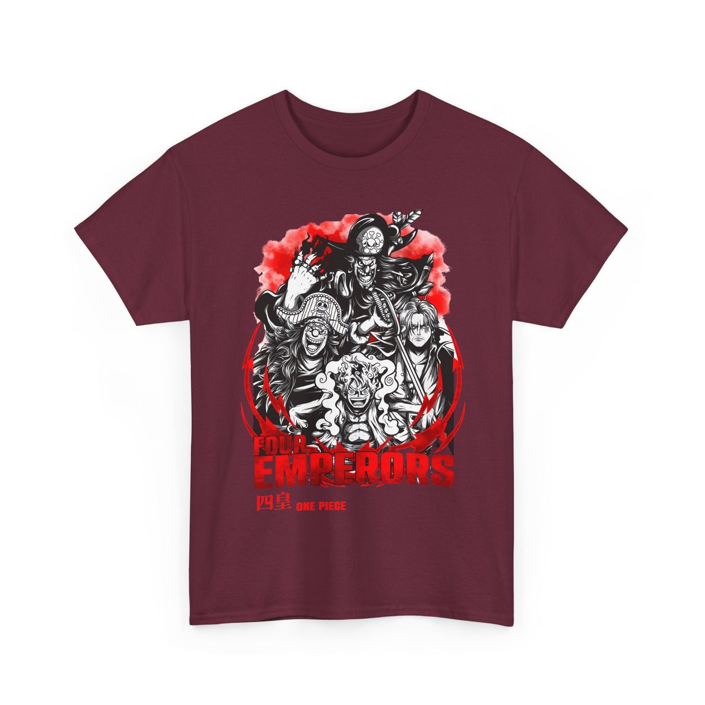 Four Emperors One Piece T-Shirt – 100% Cotton Anime Shirt Featuring Yonko Legends