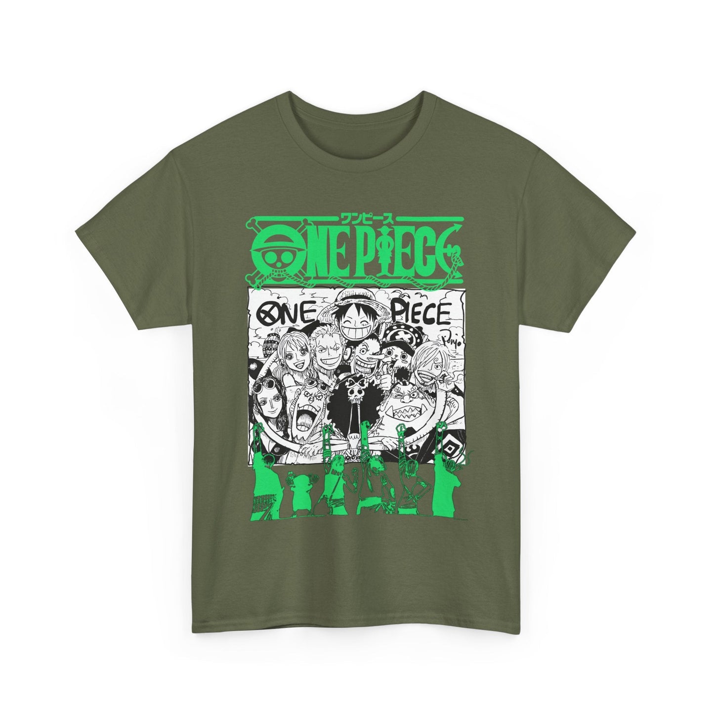 One Piece Characters T-Shirt – 100% Cotton Anime Shirt Featuring Straw Hat Crew