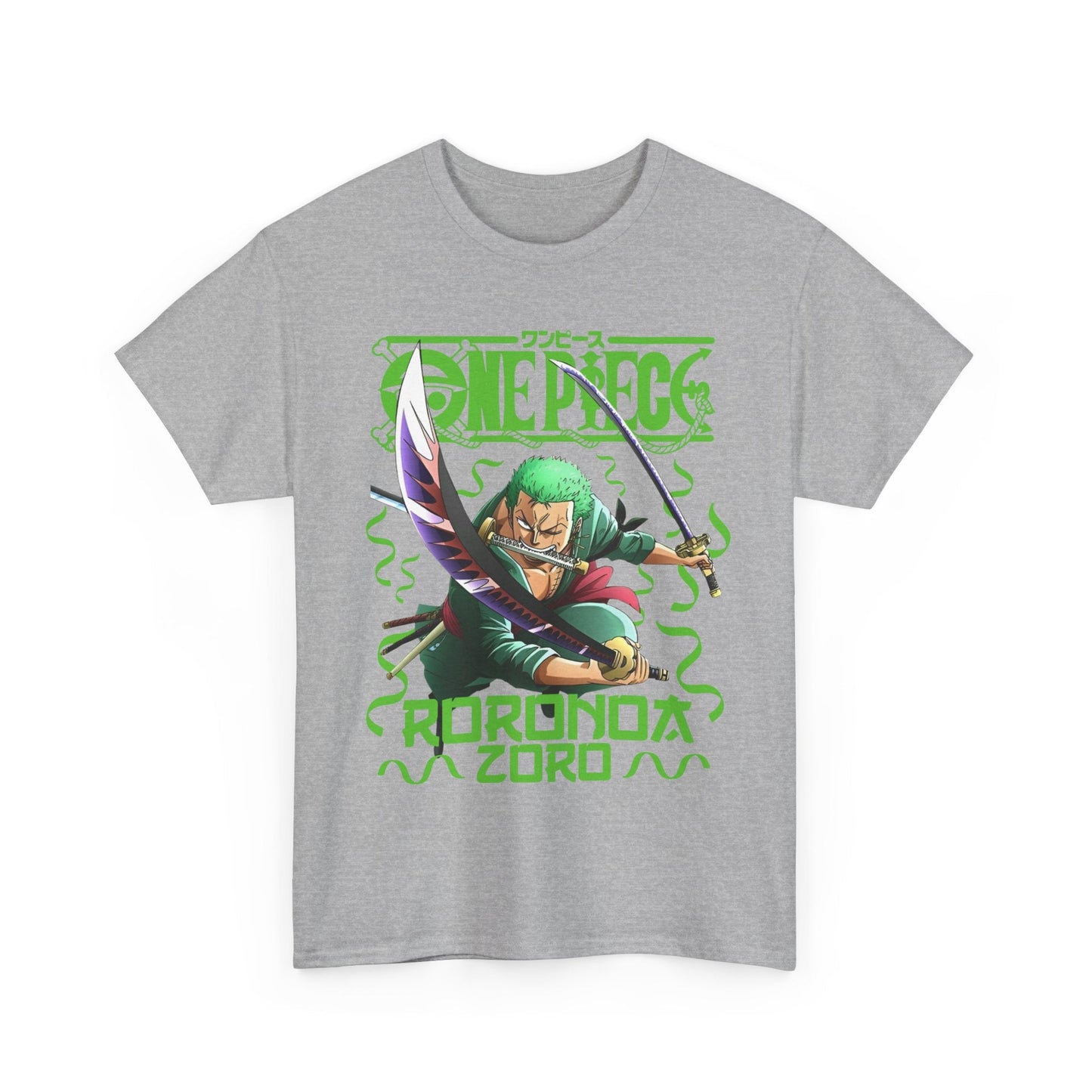 Roronoa Zoro Sword T-Shirt – 100% Cotton One Piece Anime Tee for True Fans