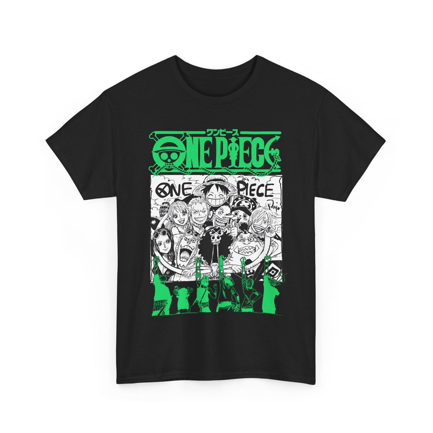 One Piece Characters T-Shirt – 100% Cotton Anime Shirt Featuring Straw Hat Crew
