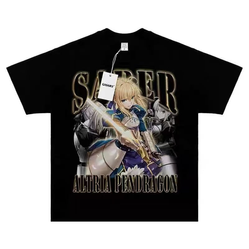 Popular Anime cotton T-shirt for men and women