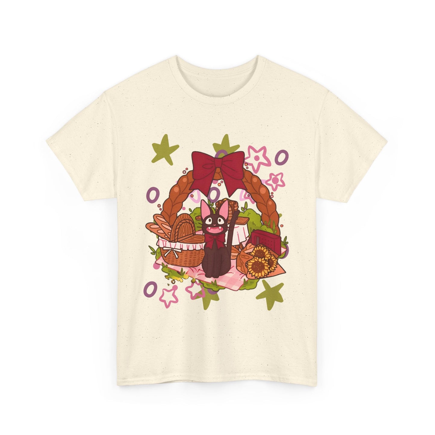 Jiji Cat Gift T-Shirt – 100% Cotton Studio Ghibli Inspired Tee for Anime Lovers