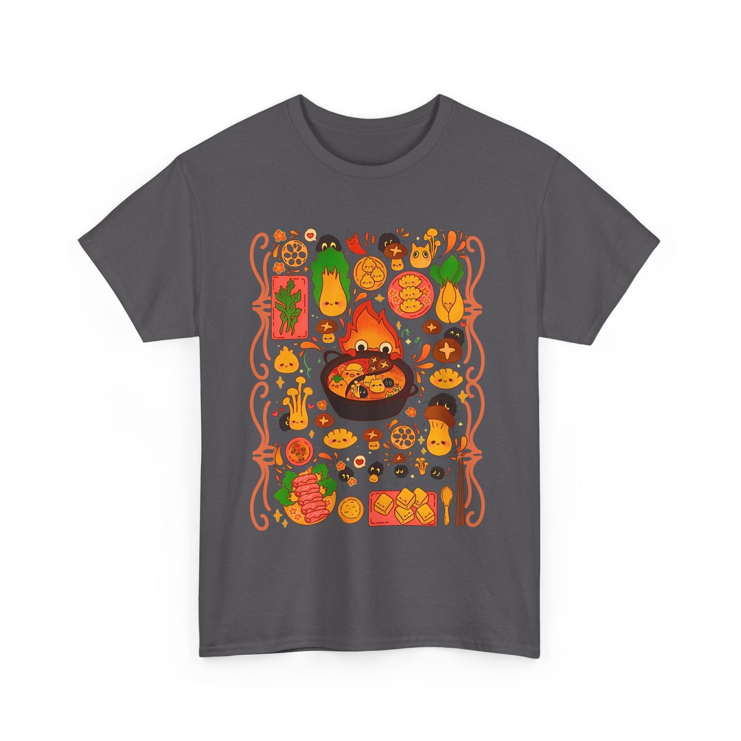 Calcifer Breakfast T-Shirt – 100% Cotton Studio Ghibli Shirt Inspired by Howl’s Moving Castle