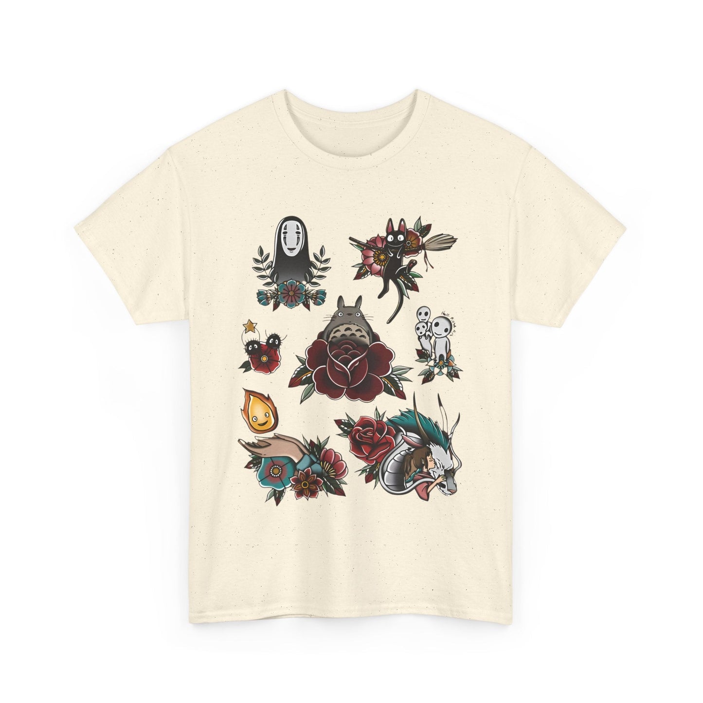 Studio Ghibli Characters T-Shirt – 100% Cotton Anime Tee Featuring Iconic Ghibli Designs