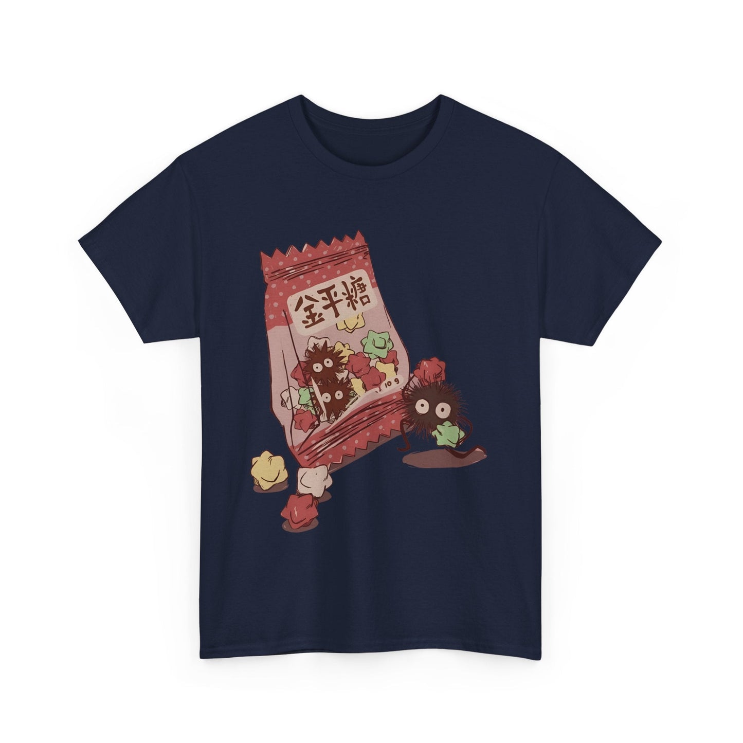 Soot Sprites Candy T-Shirt – 100% Cotton Cute Studio Ghibli Anime Tee
