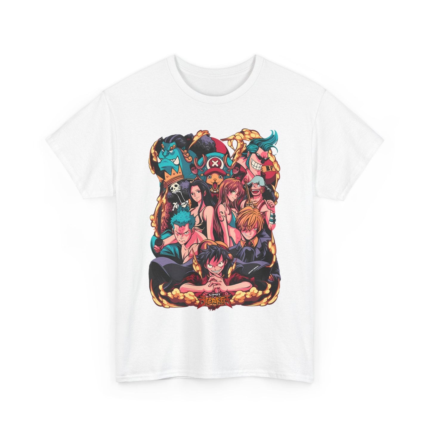One Piece Characters T-Shirt – 100% Cotton Anime Tee Featuring Luffy, Zoro, Nami & More