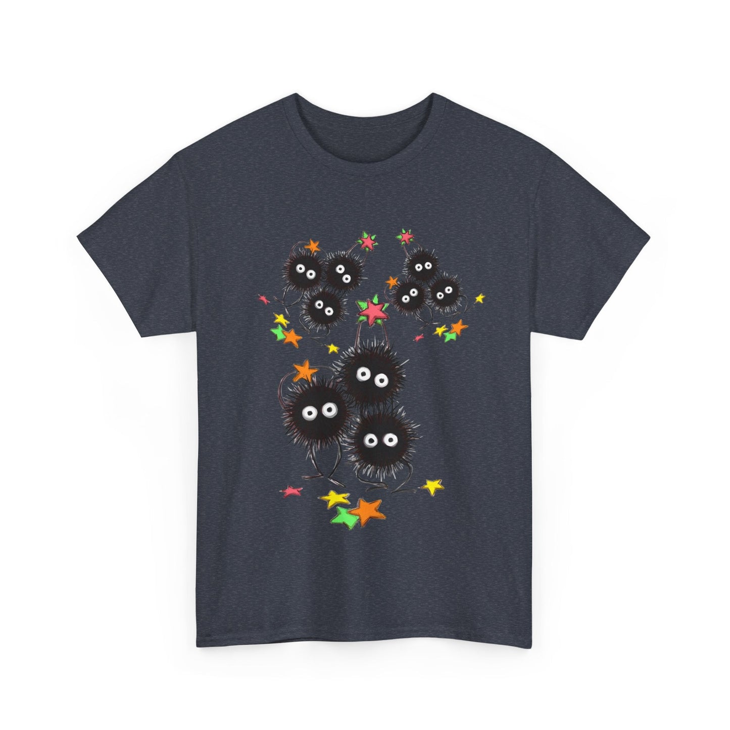 Soot Sprites Fantasy T-Shirt – 100% Cotton Studio Ghibli-Inspired Anime Tee for Fans