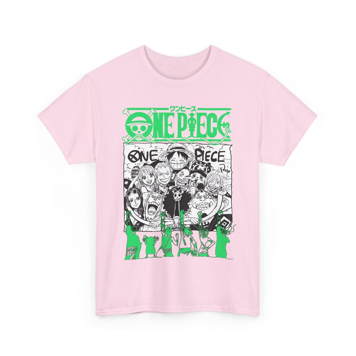 One Piece Characters T-Shirt – 100% Cotton Anime Shirt Featuring Straw Hat Crew