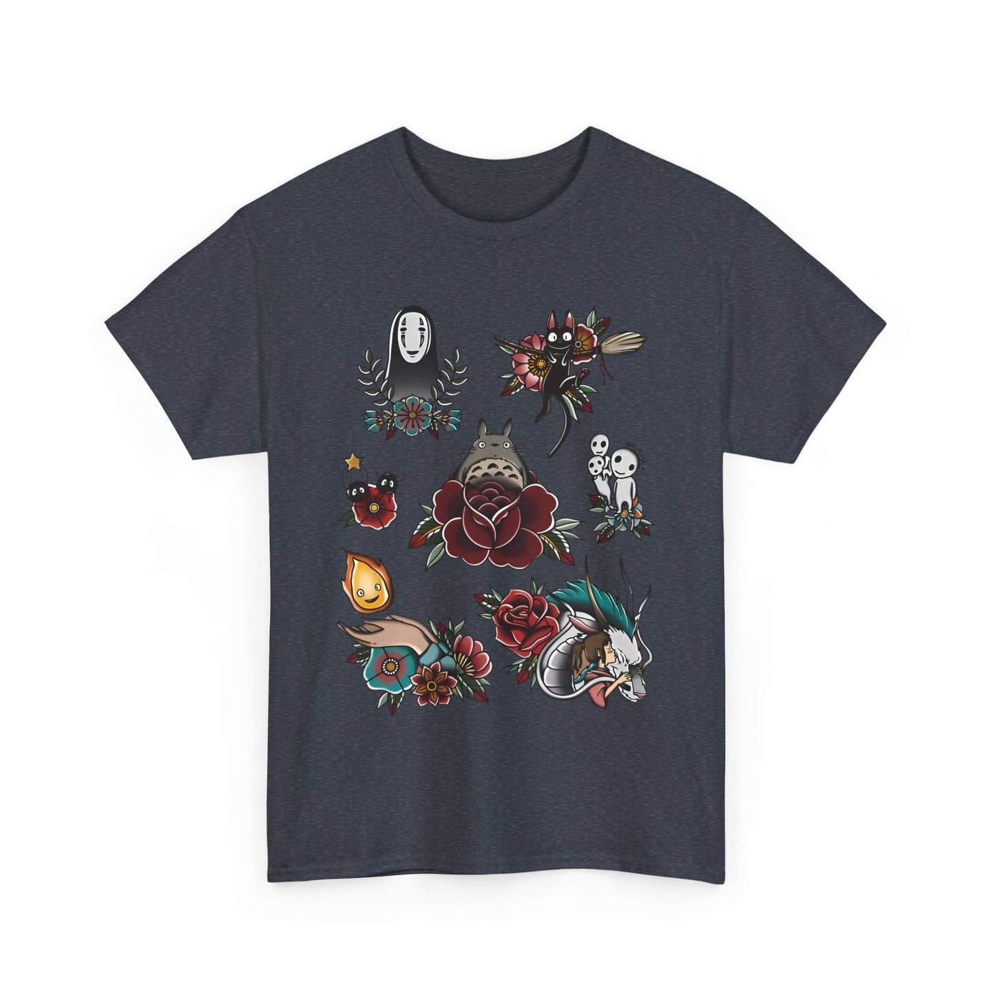 Studio Ghibli Characters T-Shirt – 100% Cotton Anime Tee Featuring Iconic Ghibli Designs