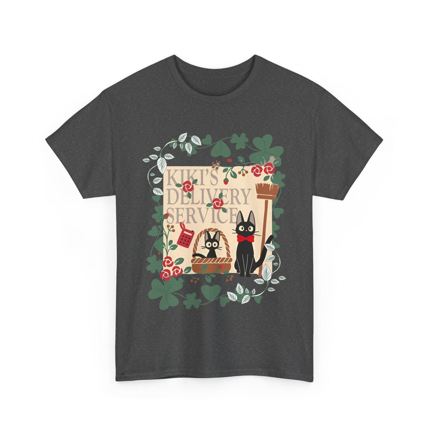 Kiki’s Delivery Service T-Shirt – 100% Cotton Studio Ghibli Tee Featuring Kiki and Jiji