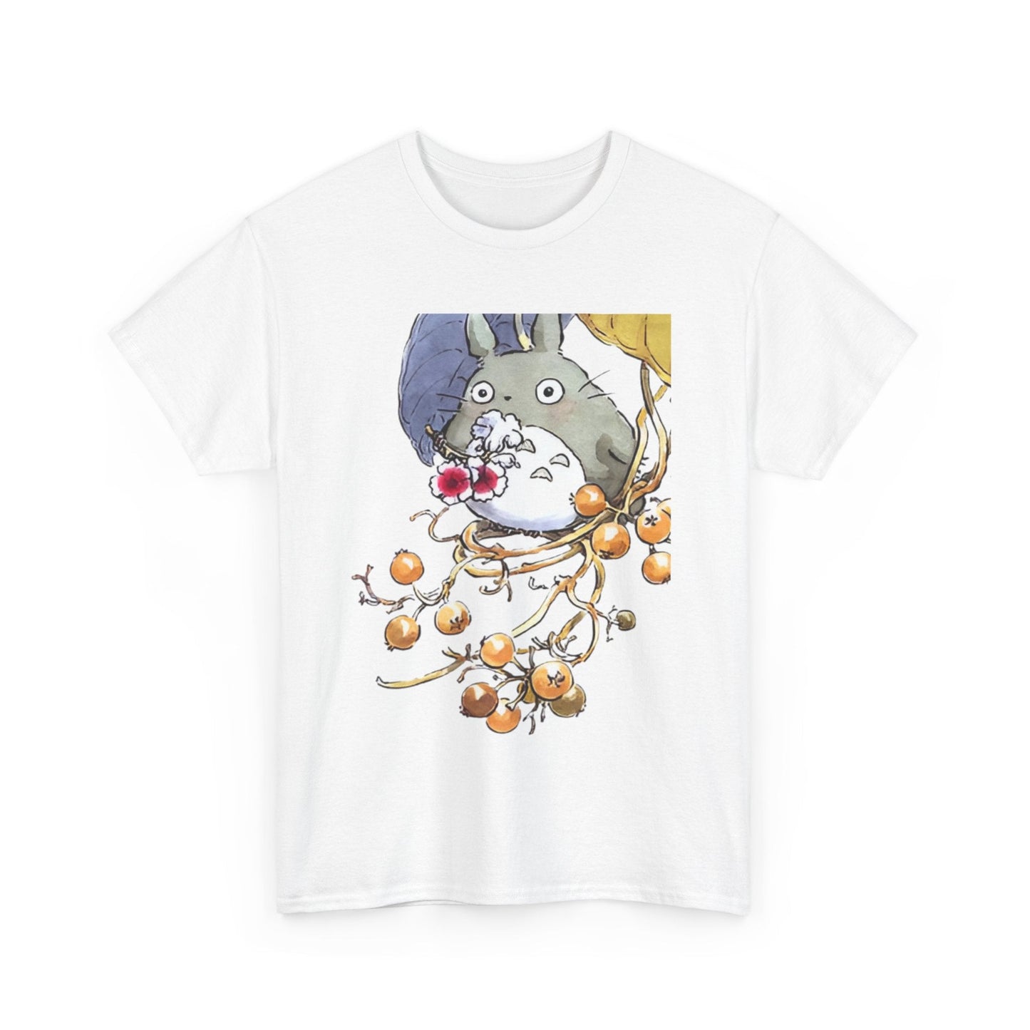 My Neighbor Totoro with Flowers T-Shirt – 100% Cotton Studio Ghibli Floral Tee