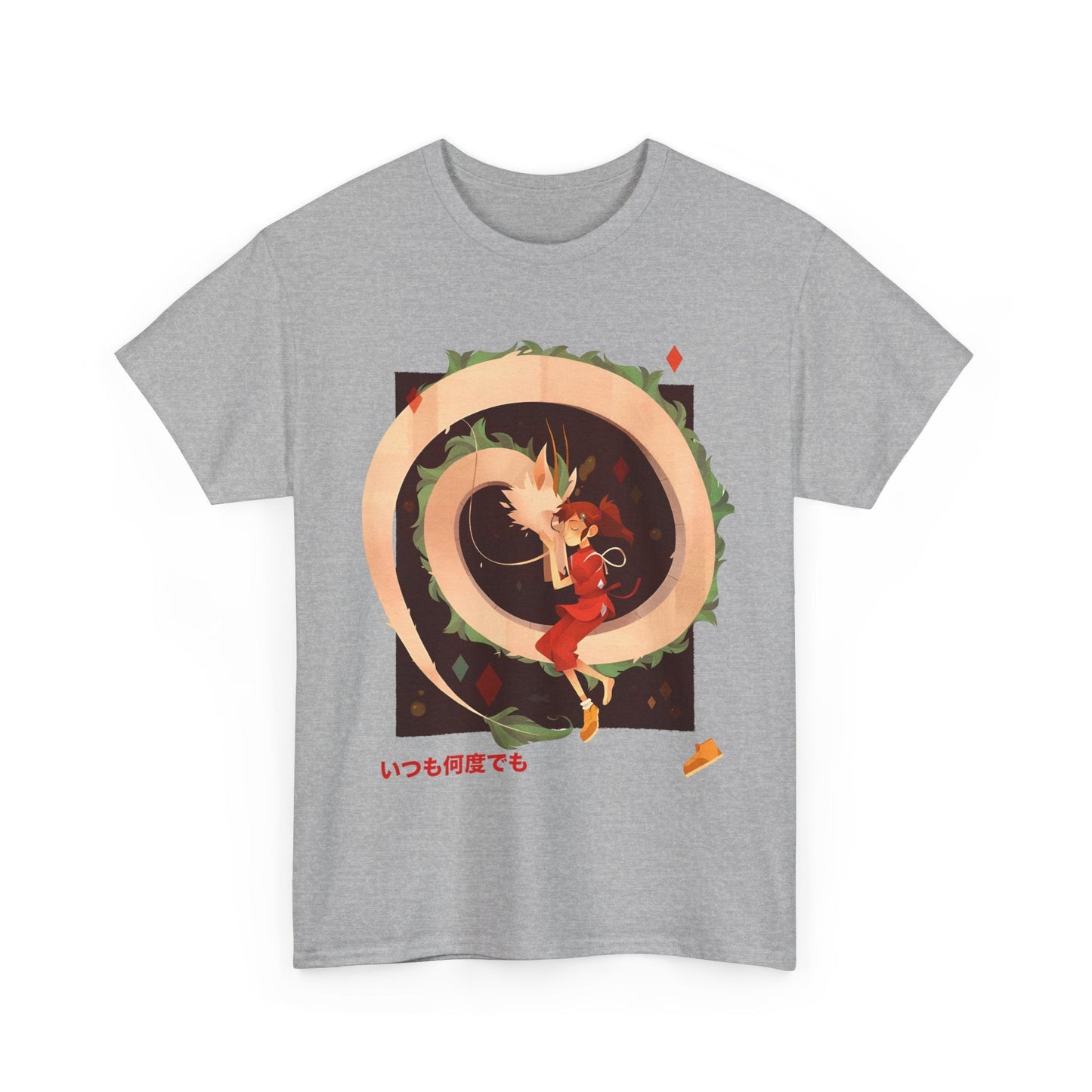 Spirited Away Love T-Shirt – 100% Cotton Studio Ghibli Tee for Anime Fans