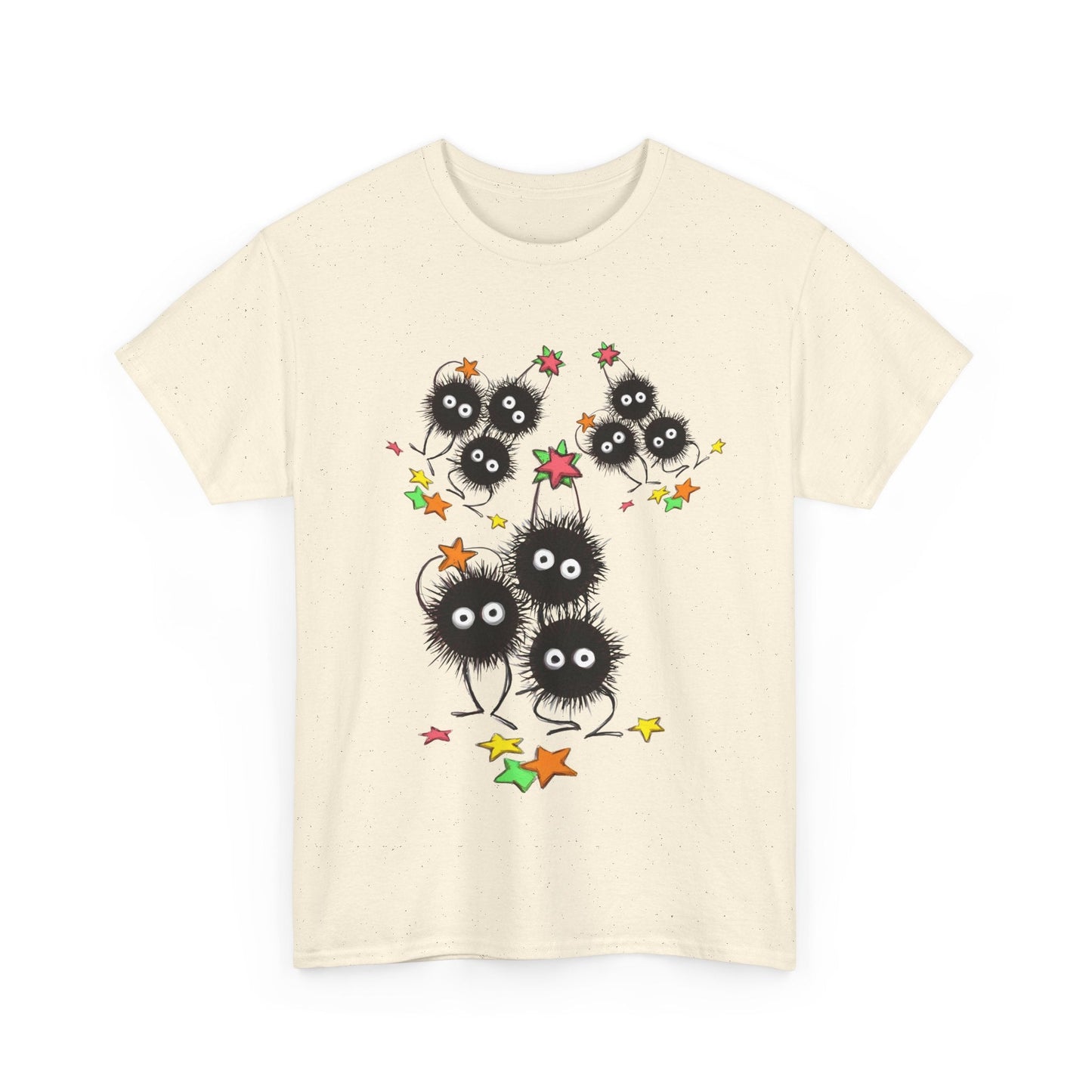 Soot Sprites Fantasy T-Shirt – 100% Cotton Studio Ghibli-Inspired Anime Tee for Fans