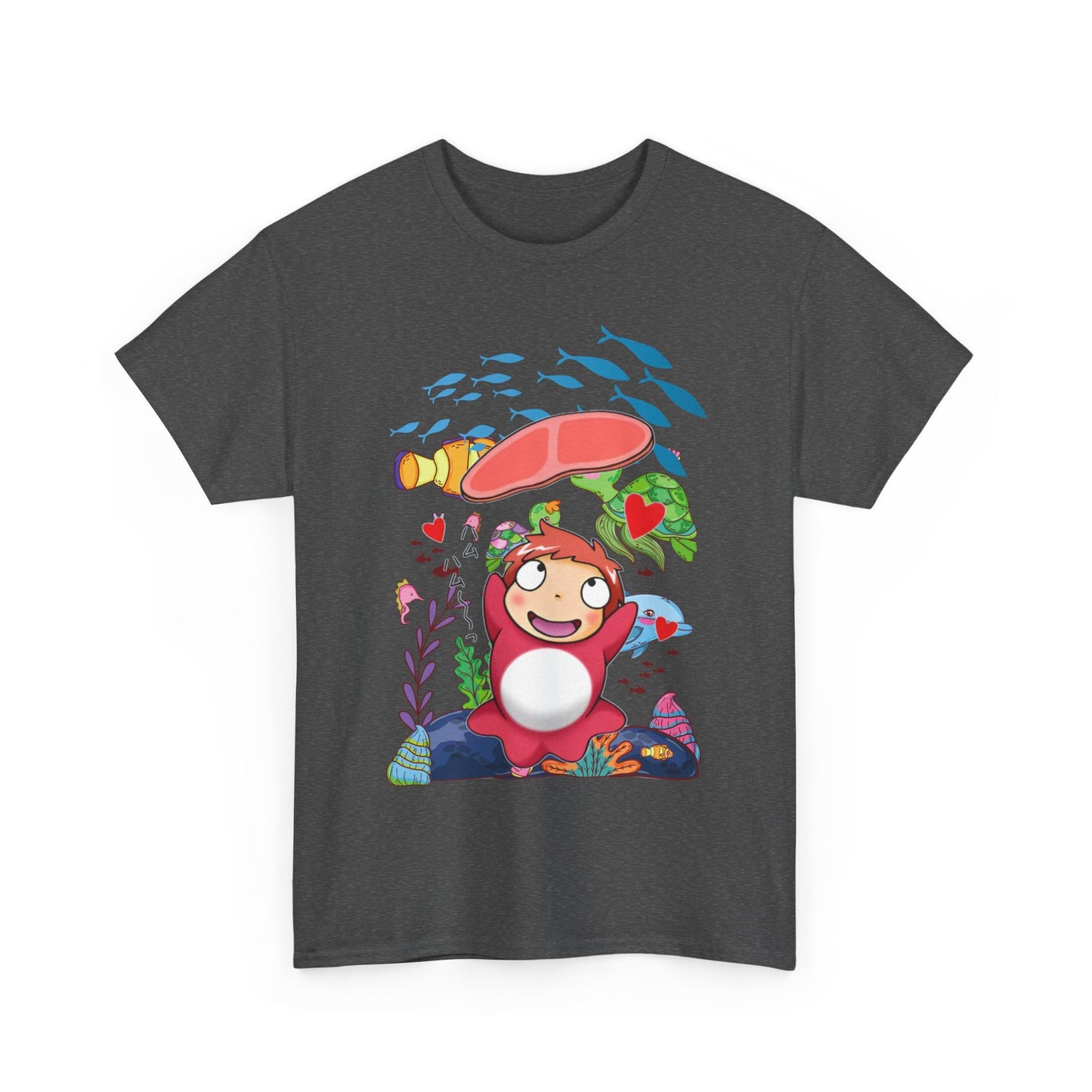 Studio Ghibli Characters Sketch T-Shirt – 100% Cotton Anime Tee Featuring Hand-Drawn Ghibli Icons