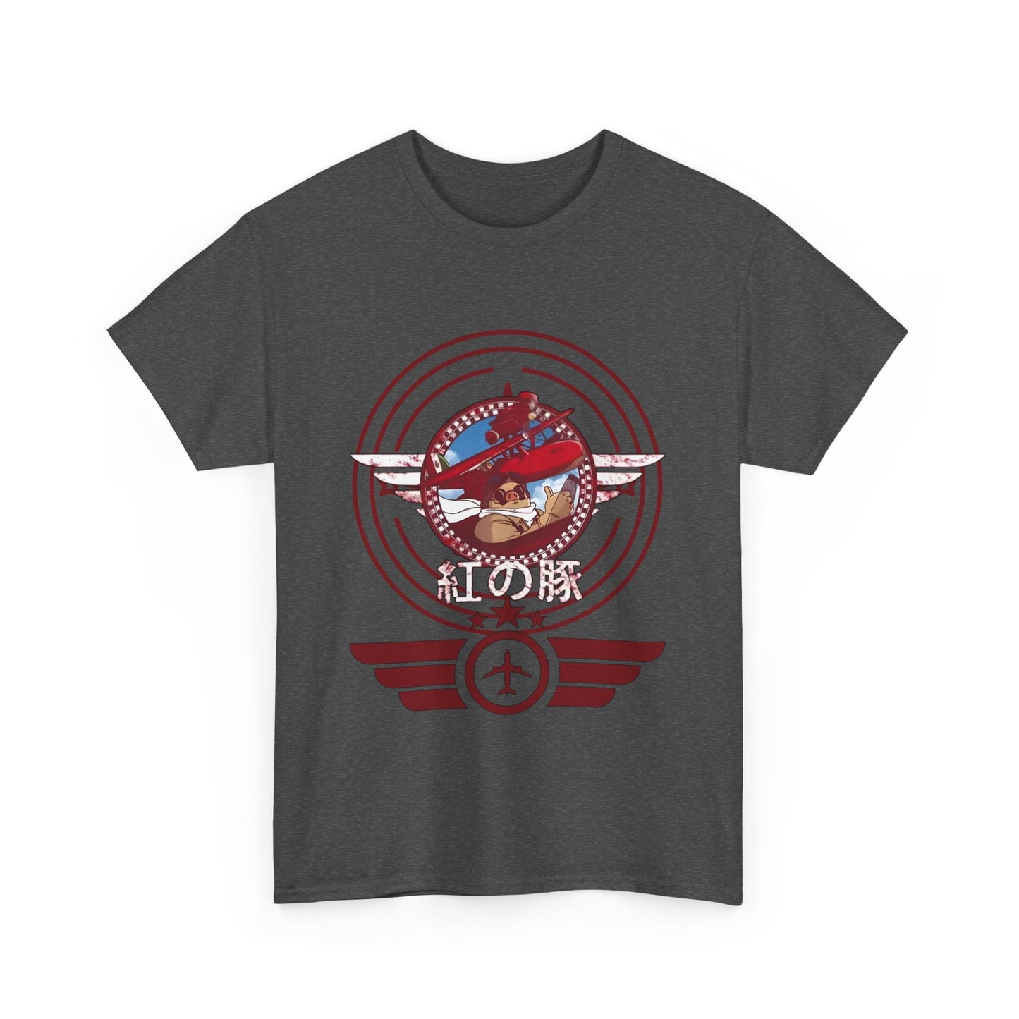 Porco Rosso Aviator T-Shirt – 100% Cotton Studio Ghibli Pilot Anime Tee