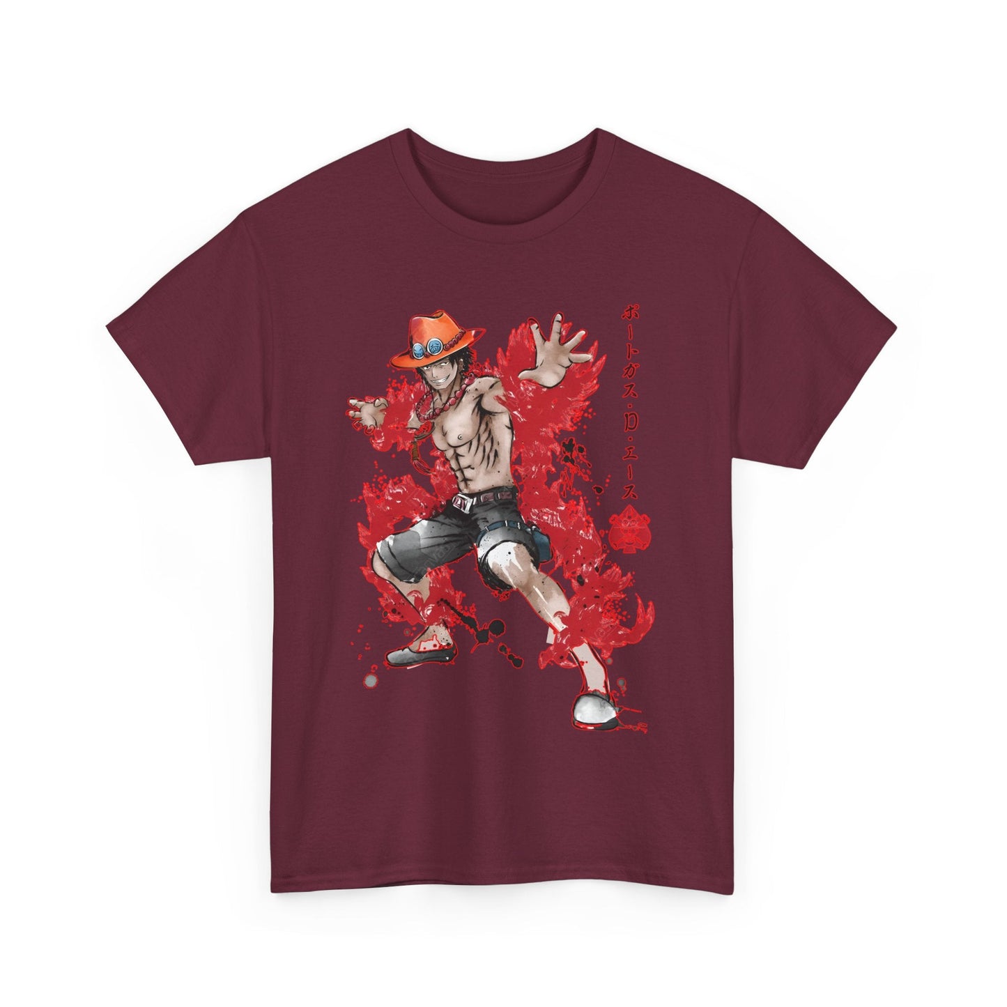 Portgas D. Ace One Piece T-Shirt – 100% Cotton Anime Tee for Fans