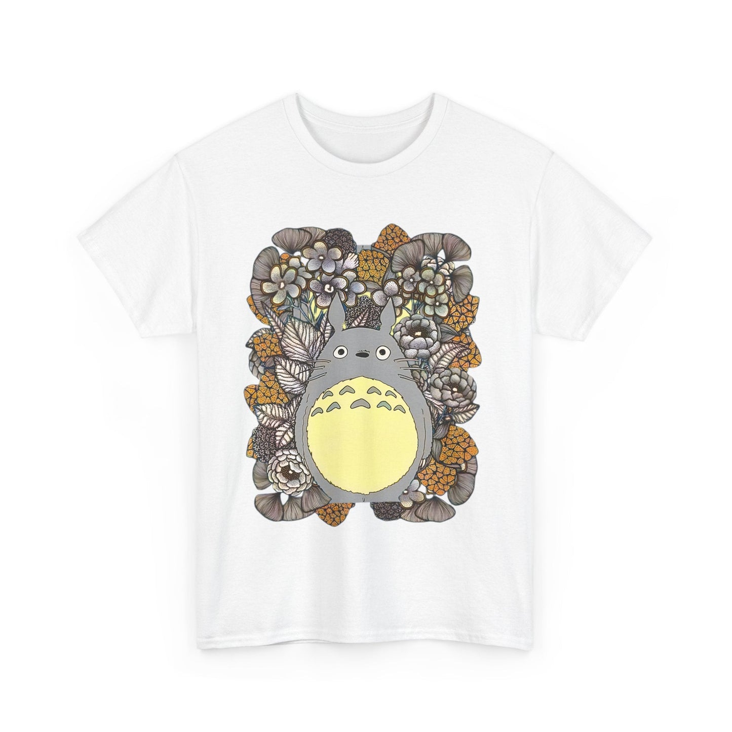 Totoro Plants T-Shirt – 100% Cotton Studio Ghibli Shirt with Totoro and Plant Design